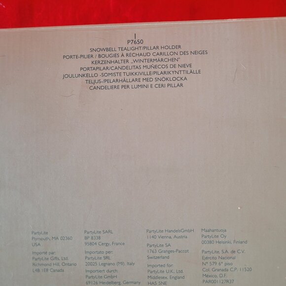 PartyLight Snowbell Tea Light Pillar Holder #P7650 Christmas Table Decoration - Picture 5 of 5
